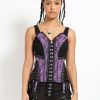 Women * | Trippnyc.Com Enchanted Corset Purple Women Black/Purple