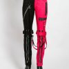 Women * | Trippnyc.Com Women Split Leg Bondage Pant Pink Black/Pink