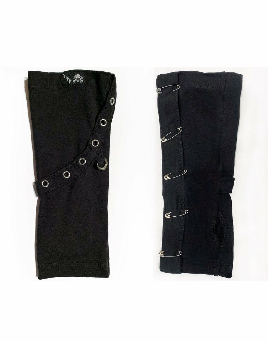 Women * | Trippnyc.Com Safety Pin And Tail Armwarmer Black