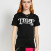 Women * | Trippnyc.Com Women Tripp Nyc White Logo Tee Black/White