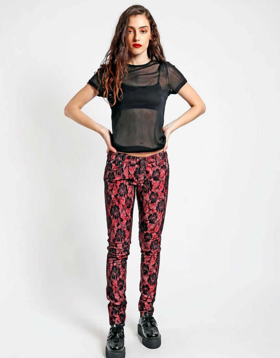 Women * | Trippnyc.Com Pant Rose Lace