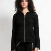 Women * | Trippnyc.Com Slash Hoody Black