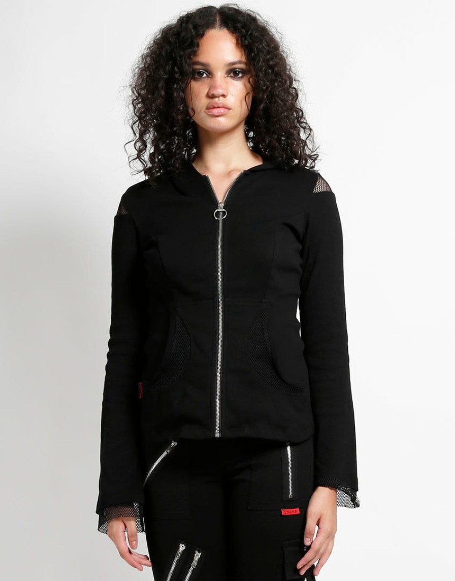 Women * | Trippnyc.Com Slash Hoody Black