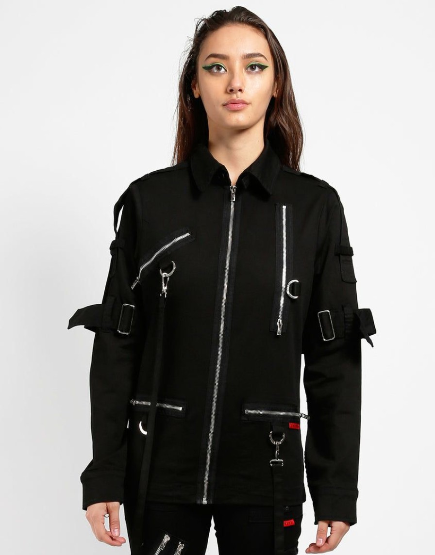 Women * | Trippnyc.Com Utility Jacket Women Black