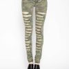 Women * | Trippnyc.Com Women Ripped Skinny Camo