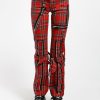 Women * | Trippnyc.Com Printed Bondage Pant Red Plaid