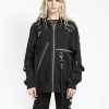 Women * | Trippnyc.Com Women Clash Hoody Black