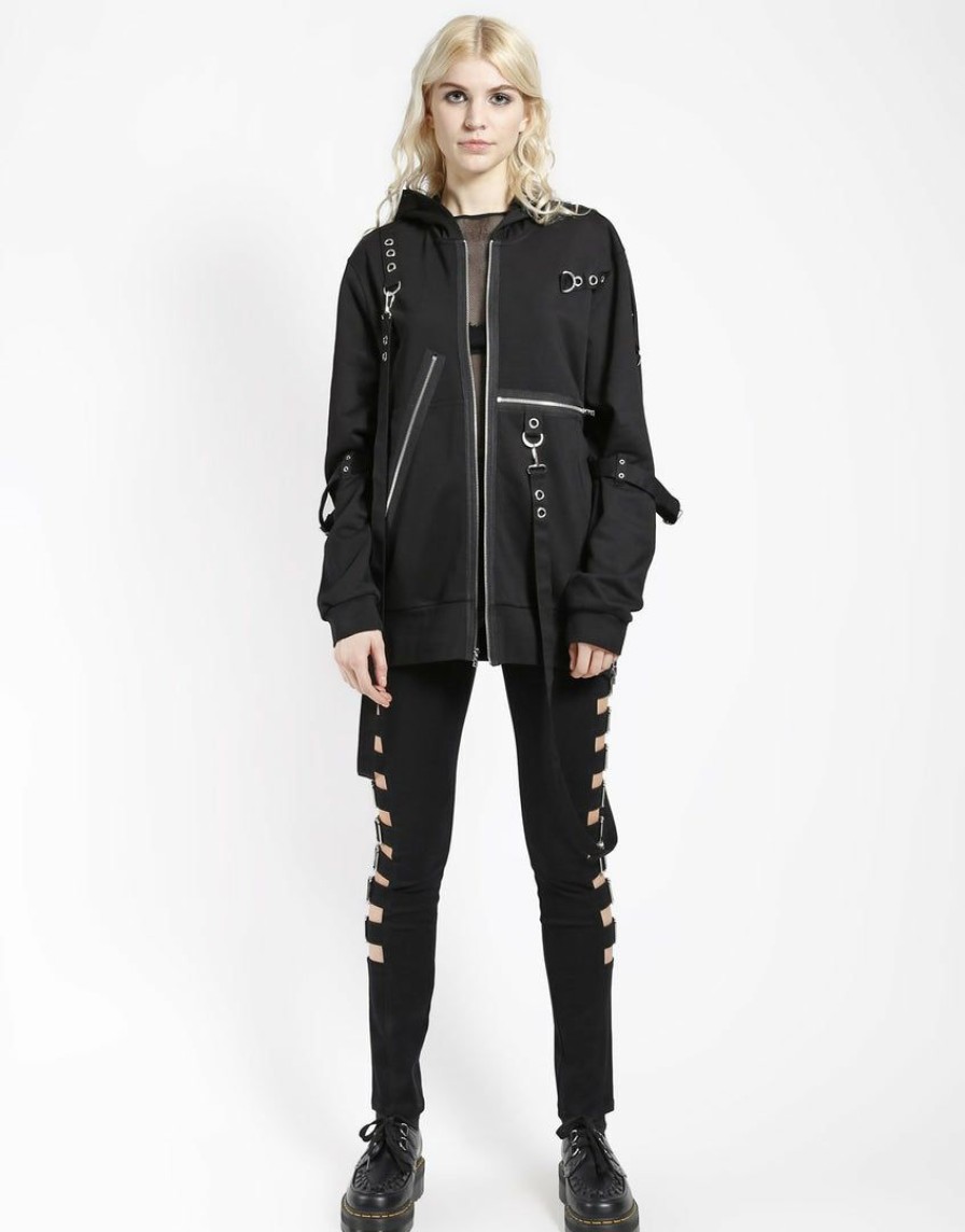 Women * | Trippnyc.Com Women Clash Hoody Black