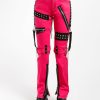 Women * | Trippnyc.Com Women Studded Bondage Pant Pink