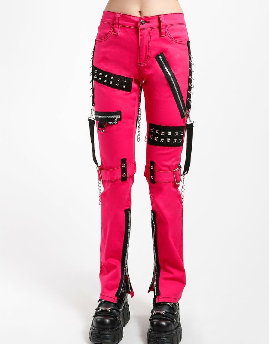 Women * | Trippnyc.Com Women Studded Bondage Pant Pink