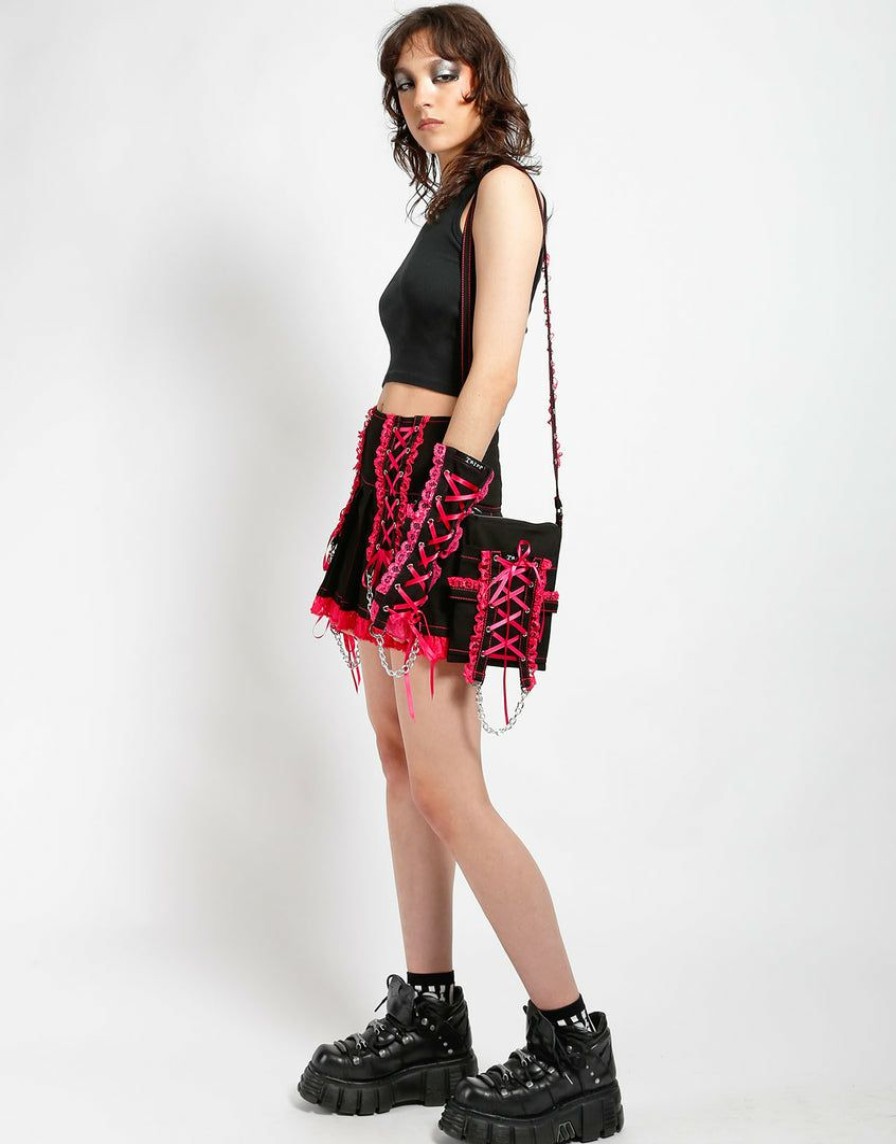 Women * | Trippnyc.Com Lolita Shoulder Bag Pink Black/Pink