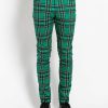 Bottoms * | Trippnyc.Com Men Rocker Jean Green Plaid