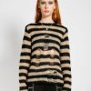 Women * | Trippnyc.Com Rag Stripe Sweater Ivory Women Black/Ivory