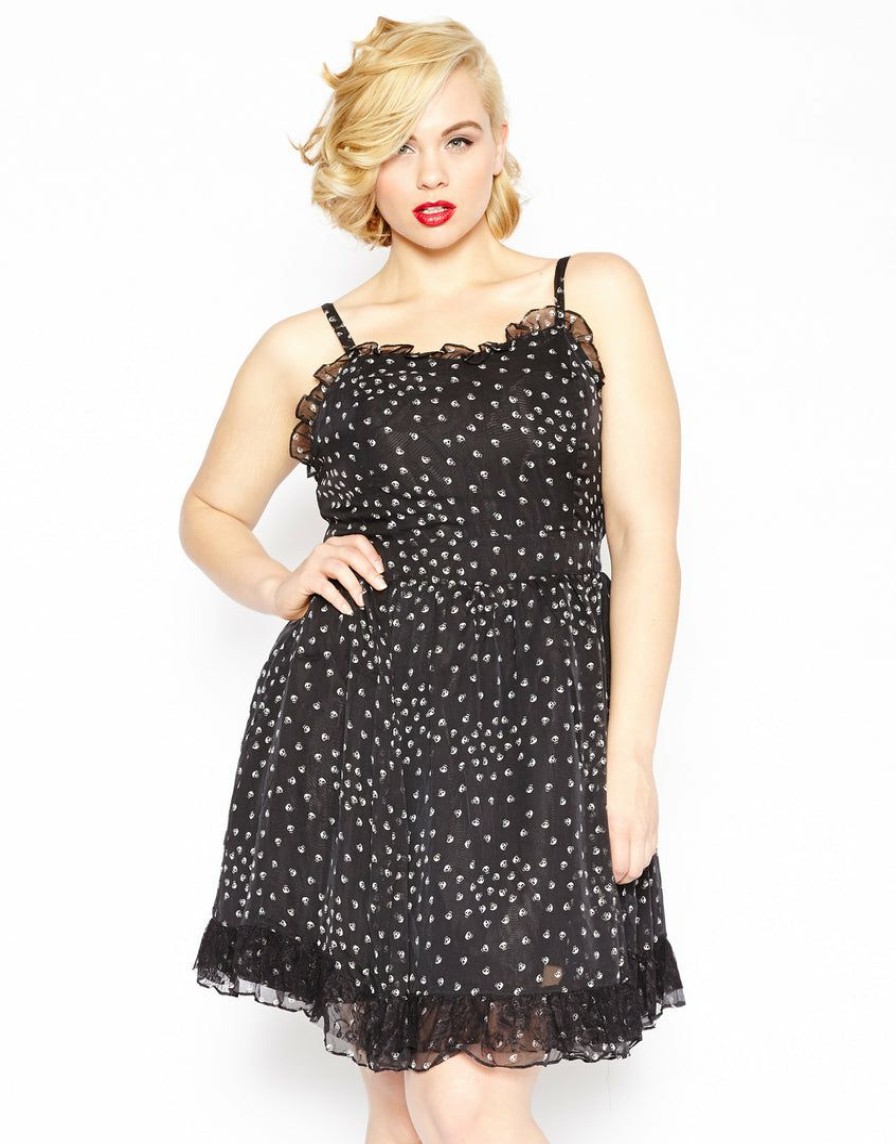 Women * | Trippnyc.Com Plus Size Sprinkle Skull Dress