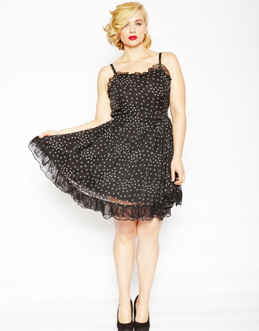 Women * | Trippnyc.Com Plus Size Sprinkle Skull Dress