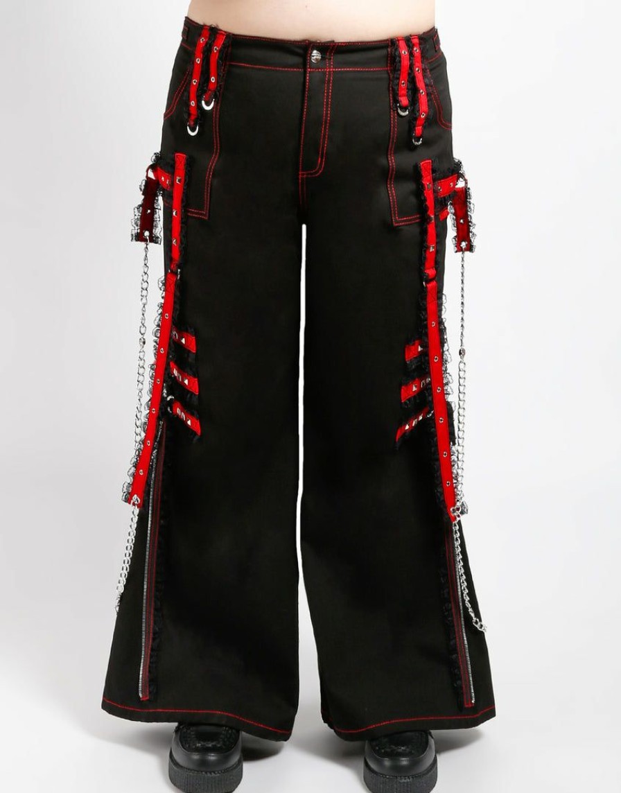 Women * | Trippnyc.Com Curve Midnight Dark Street Chain Pant Black/Red