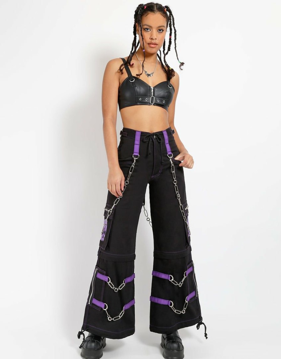 Women * | Trippnyc.Com Buckle Crop Halter Women Black