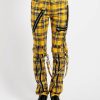 Women * | Trippnyc.Com Bondage Pant Yellow Plaid