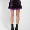 Women * | Trippnyc.Com Lolita Pleated Skirt Purple Black/Purple