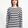 Women * | Trippnyc.Com Women Stripe Knit Top Black/White