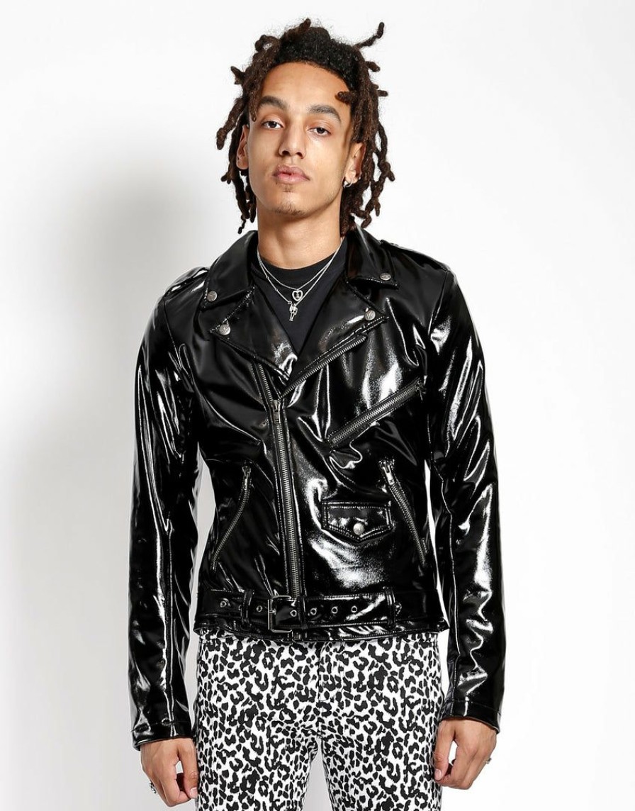 Men * | Trippnyc.Com Vinyl Moto Black