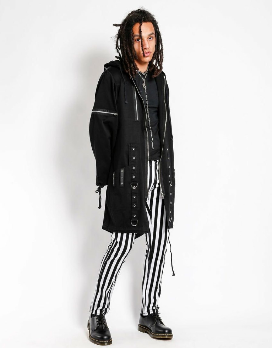 Men * | Trippnyc.Com Men Military Parka Black