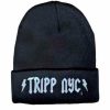 Women * | Trippnyc.Com Women Tripp Nyc Logo Beanie Black/White