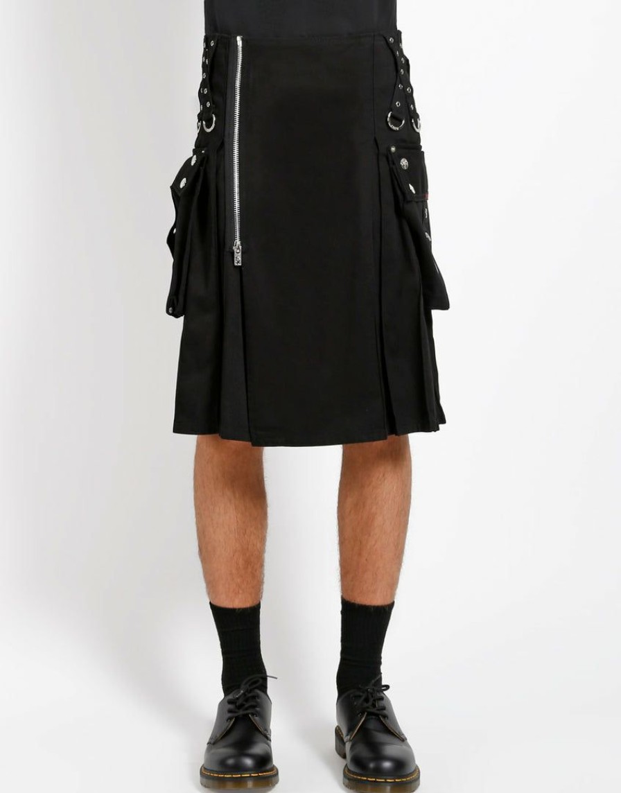 Bottoms * | Trippnyc.Com Super Kilt Men Black