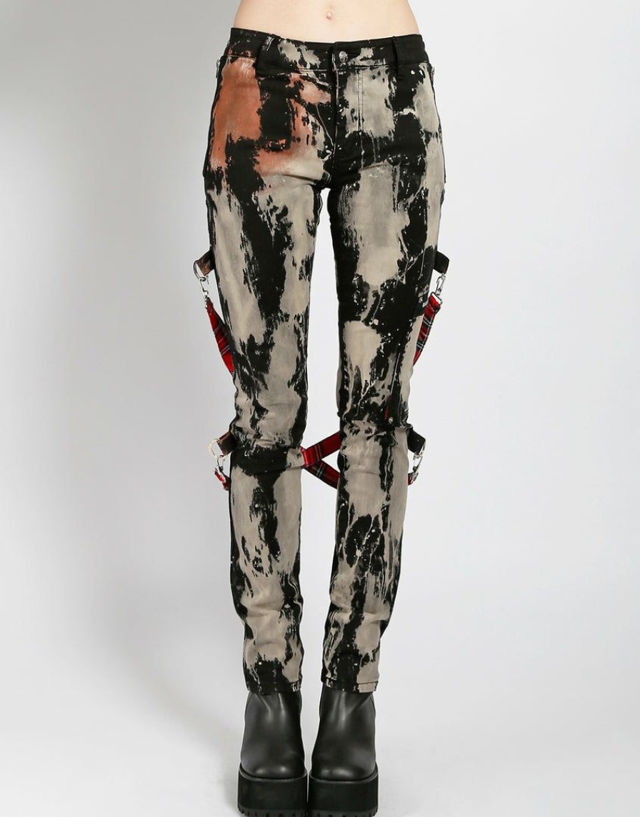 Women * | Trippnyc.Com Women Street Chaos Pant Black/Bleach