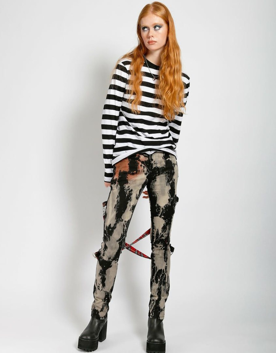 Women * | Trippnyc.Com Women Street Chaos Pant Black/Bleach