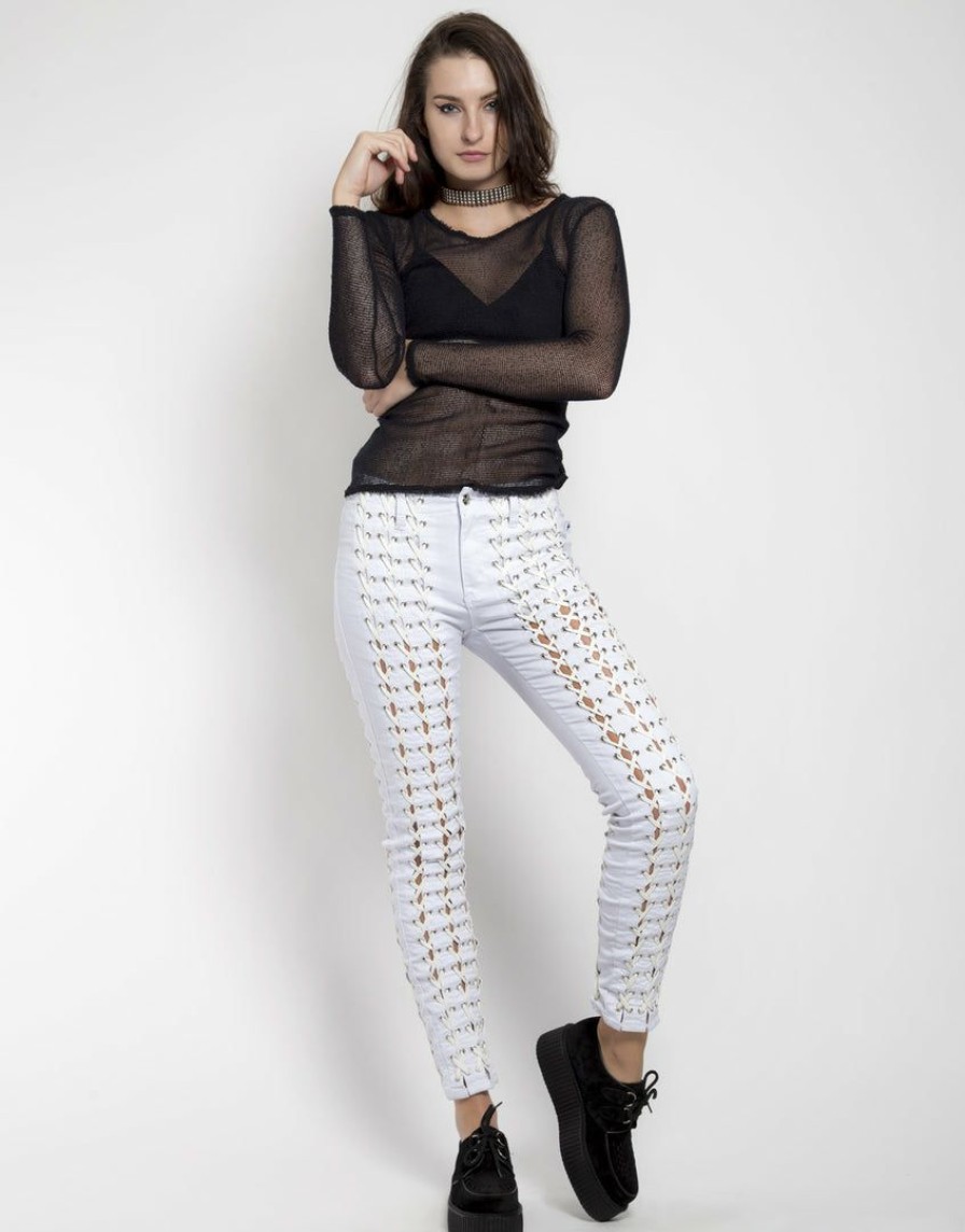 Women * | Trippnyc.Com Women Medieval Pant White