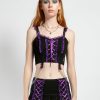 Women * | Trippnyc.Com Lolita Corset Purple Black/Purple