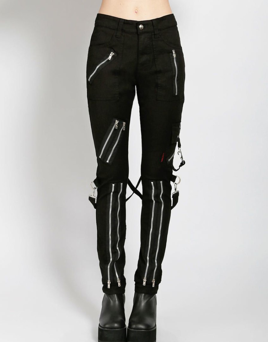 Women * | Trippnyc.Com Women Classic Slim Leg Bondage Pant Black