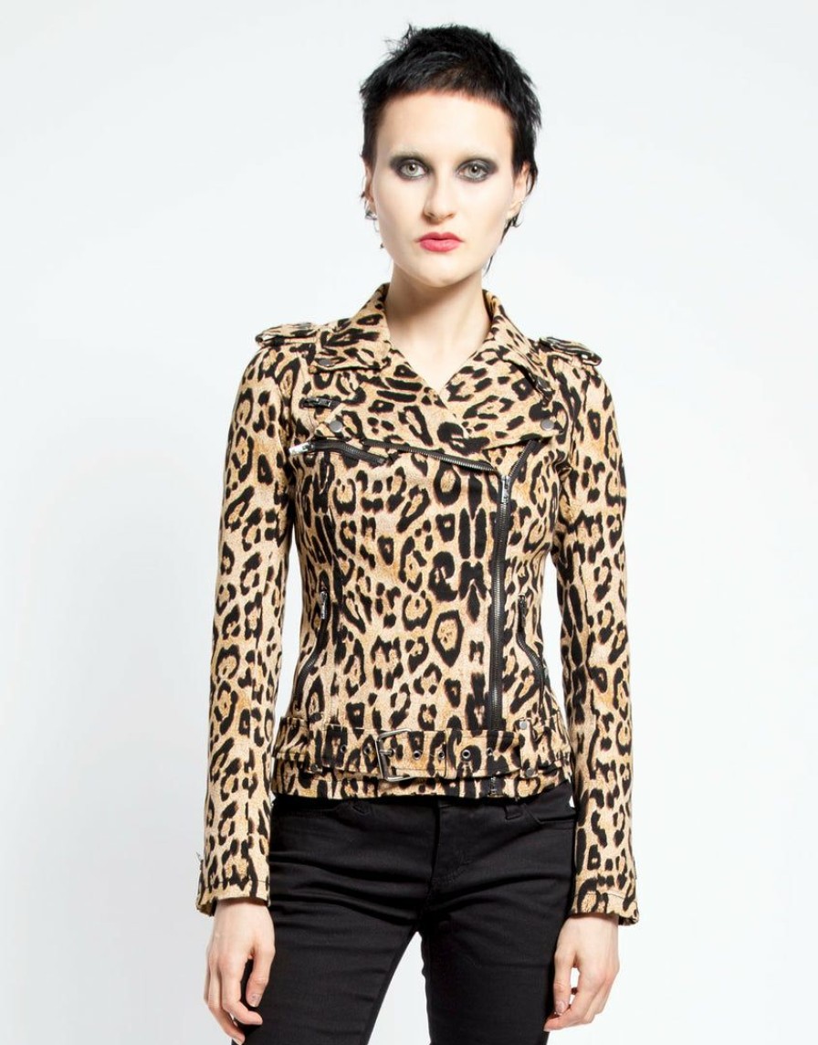 Women * | Trippnyc.Com Wild Child Moto Leopard Women Natural Leo