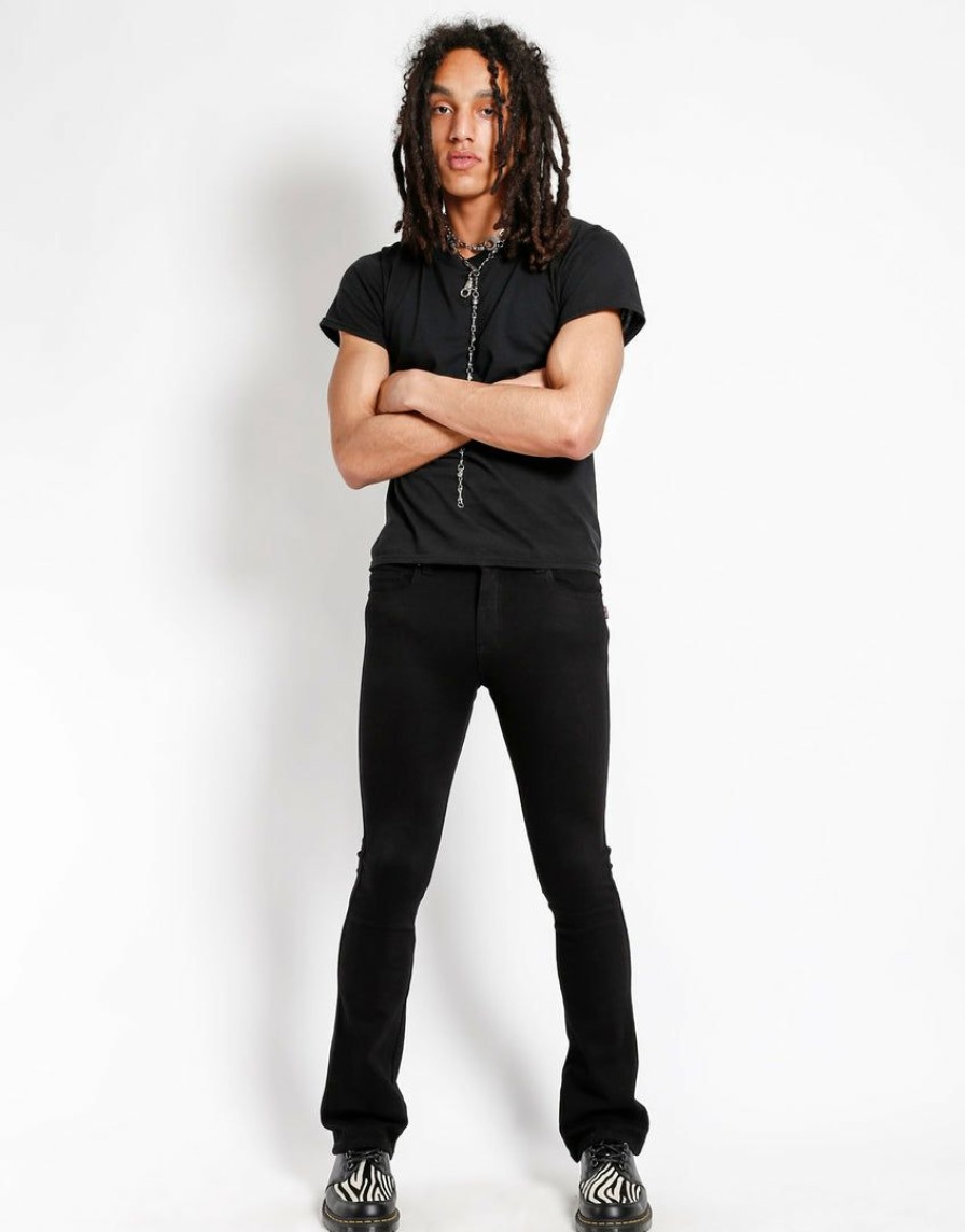 Bottoms * | Trippnyc.Com Trash & Vaudeville Bootcut Jean Men Black