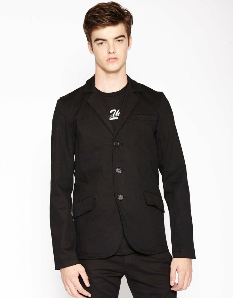 Men * | Trippnyc.Com Men Top Cat Blazer Black