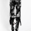 Women * | Trippnyc.Com Women Bondage Pant Bleach And Stud Black/Bleach Wash