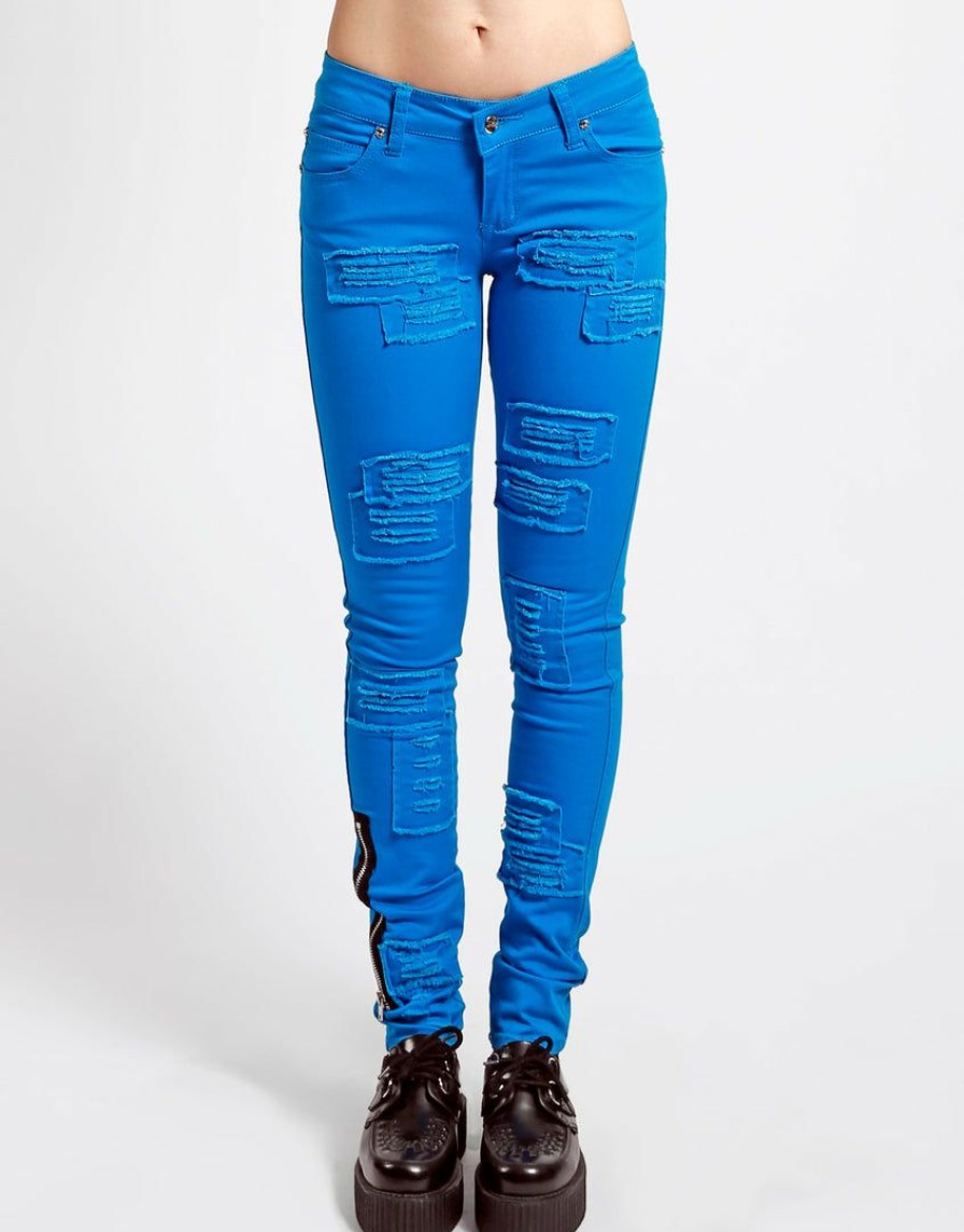 Women * | Trippnyc.Com Women Patch Jean Turquoise