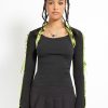 Women * | Trippnyc.Com Lolita Shrug Lime Black/Lime