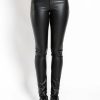 Women * | Trippnyc.Com High Waist Faux Leather Jean Black