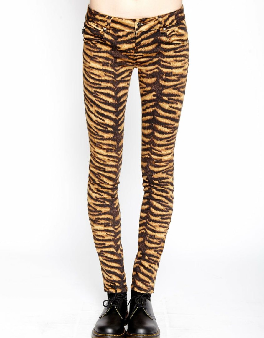 Women * | Trippnyc.Com Women T-Back Jean Natural Tiger