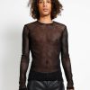 Men * | Trippnyc.Com Men Long Sleeve Fishnet Black