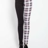 Women * | Trippnyc.Com Split Personality Jean Women Black/White Plaid