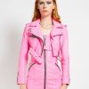 Women * | Trippnyc.Com Women Crop Moto Pink