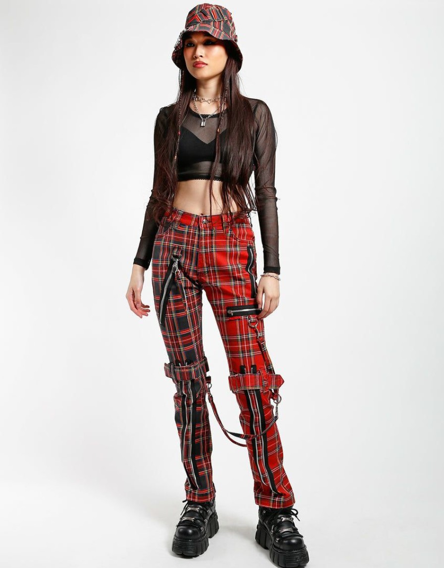 Women * | Trippnyc.Com Bondage Bucket Hat Women Black Plaid