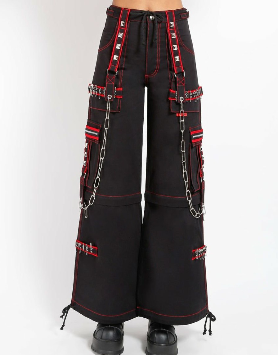 Women * | Trippnyc.Com Crazy Piper Pant Red Black/Red