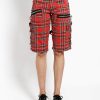 Women * | Trippnyc.Com Plaid Punk Short Women Red Plaid