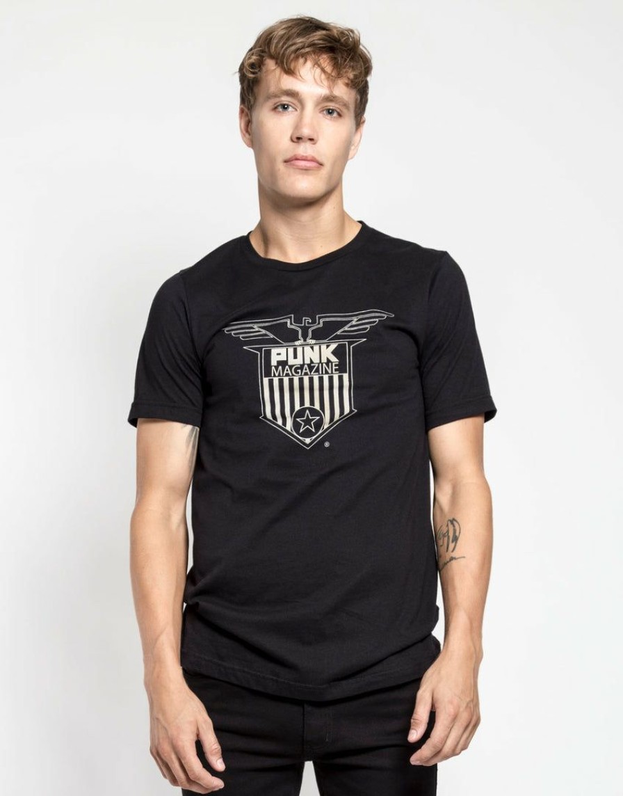 Men * | Trippnyc.Com Unisex Punk Emblem Tee Black