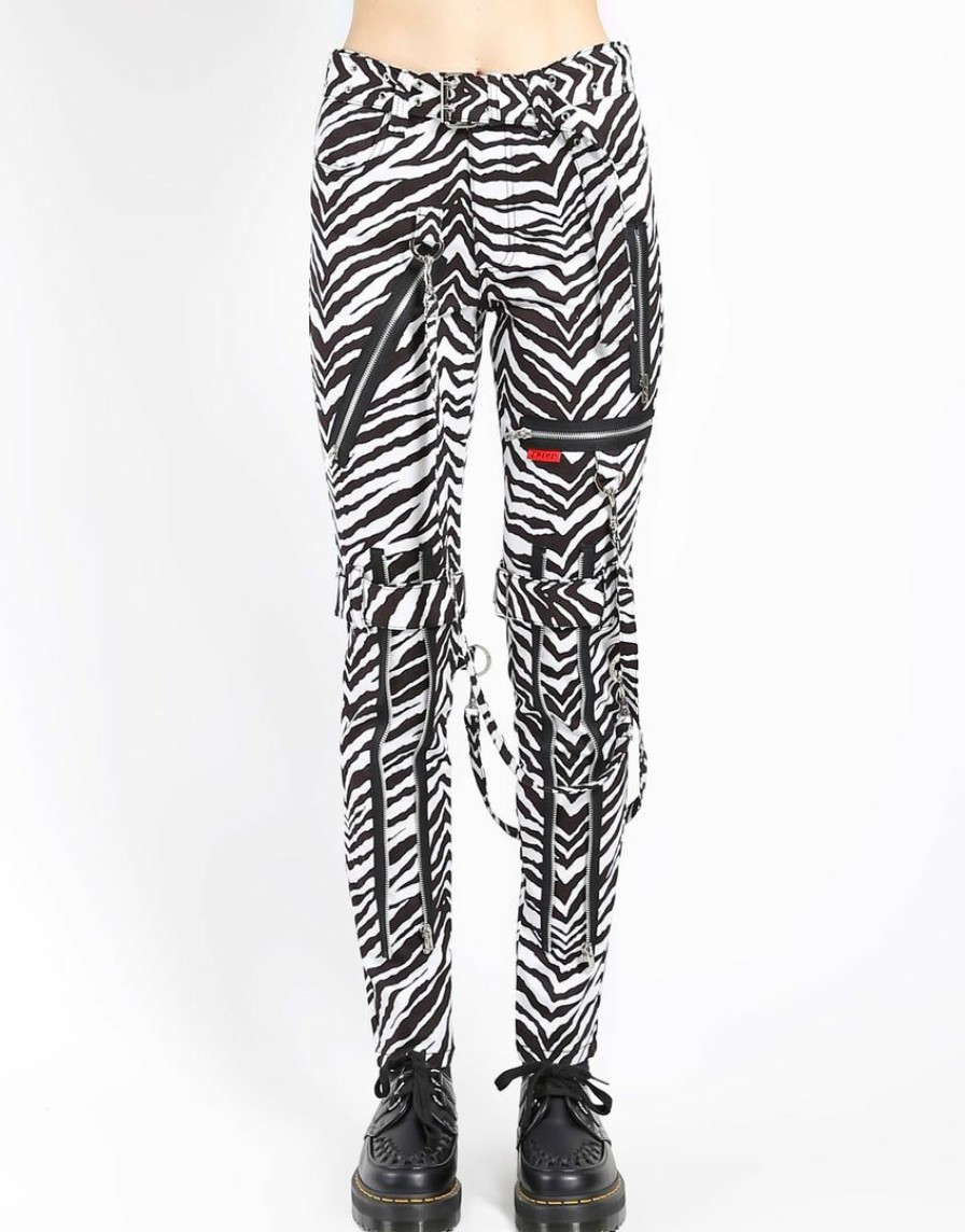 Women * | Trippnyc.Com Women Classic Bondage Pant Zebra White/Black Zebra