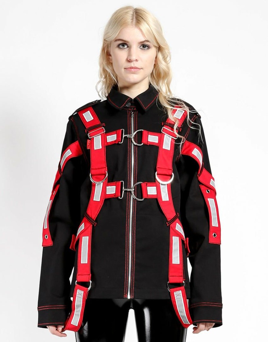 Men * | Trippnyc.Com Shock Jacket Men Black/Red